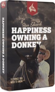 Happiness owning a donkey